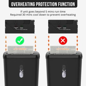 Distruggidocumenti Elettrico a 10 Fogli, Livello di Sicurezza P2, Cestello da 3,17 Galloni, per CD e Carte di Credito, Durevole e Veloce con Protezione Anti-Inceppamento - Product Image 6