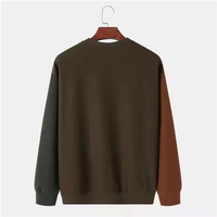 Suéter de Punto con Cuello Redondo y Bloques de Color para Hombre, Corte Holgado, Estilo Casual de Otoño