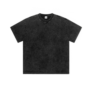 T-shirt Homme Oversize Effet Délavé Vintage Coton Lourd Coupe Ample Décontracté Streetwear Col Rond Qualité Supérieure Tissu Doux - Product Image 5