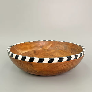 Printed <b>Mango</b> <b>Wood</b> <b>Bowl</b> Handmade Decorative Wooden Serving <b>Bowl</b> for Fruits Snacks Dry Fruits Salad Kitchen Dining Table and Home - Product Image 6