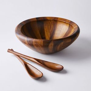 Bol de service en bois écologique et durable de qualité supérieure pour les fêtes, la décoration de la maison et la mise en valeur de la table - Product Image 6