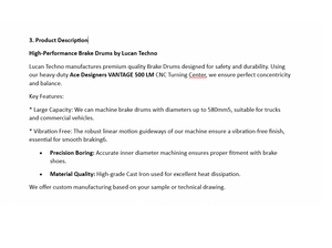 Tambour de frein pour tous véhicules utilitaires – HT250 G3000 en fonte, conçu pour une longue durée de vie et des performances fiables de l'essieu - Product Image 6