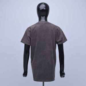 Camisetas al por mayor personalizadas con cuello redondo, transpirables, con lavado ácido, elegantes para mujer, estilo oversize, holgadas, estilo urbano. - Product Image 3