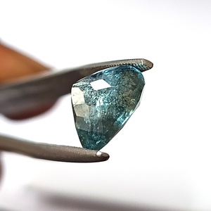 Aigue-marine naturelle facettée taille cœur 4,35 carats, pierre précieuse bleue 11x11x6,8mm pour la fabrication de bagues - Product Image 5