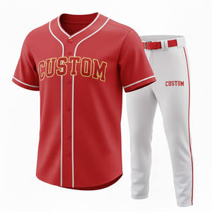 Uniforme de Béisbol de Alta Calidad, 100% Poliéster, Ropa Deportiva Transpirable, de Secado Rápido, que Absorbe la Humedad, con Impresión Sublimada Personalizada para Equipos - Product Image 2