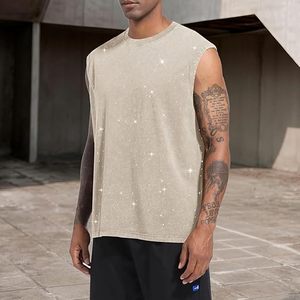 Camiseta sin Mangas de Algodón con Estampado Personalizado para Hombre, Estilo Vintage, Camiseta Deportiva, Fabricación OEM, Logotipo Personalizado - Product Image 3