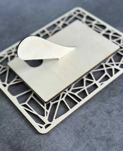 <b>Wooden</b> Photo <b>Frame</b> Rectangular Geometric Laser Cut Design Tabletop Display Horizontal Creative <b>Picture</b> <b>Frame</b> - Product Image 6