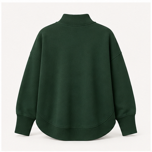 เสื้อสเวตเชิ้ตคอเต่าทรงยาวสีเขียวป่าสำหรับผู้หญิง รุ่น WSS-0017 - Product Image 2