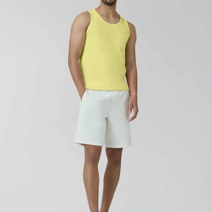 Custom <b>Men's</b> <b>Ribbed</b> Sleeveless Tank Top Round Neck Plain <b>Vest</b> Basic Undershirt Cotton Casual Sportswear Fitness <b>Men</b> Tank Top - Product Image 2