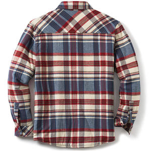 Wholesale Custom Logo Unisex Canvas Patchwork Hooded Streetwear Flared Quilted Shirt Jacket Plaid <b>Thermal</b> Fall Winter - Product Image 3
