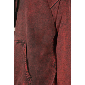 Sweat à capuche oversize délavé pour homme 100 % coton French Terry couleur unie décontracté avec poche coupe classique style automne - Product Image 6