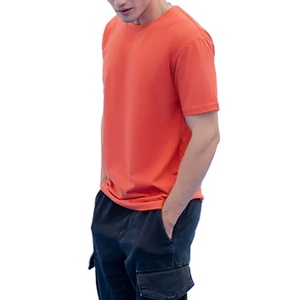Camisetas de Hombre de Alta Calidad, Color Sólido, Logotipo Personalizado, Camiseta de Manga Corta 100% Algodón, Servicio OEM, Camisetas Personalizadas para Hombre - Product Image 2
