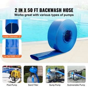 Manguera de Drenaje para Piscina de PVC Resistente de 2 Pulgadas x 50 Pies con Conectores Camlock de Aluminio con Certificación CE, Segura para Nadadores, Compatible con Bombas - Product Image 2