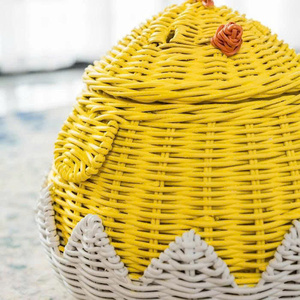 Handwoven Wicker Chick <b>Basket</b> for Kids <b>Easter</b> Toy Storage Nursery Decor Cute Bird Organizer Baby Room Hamper and Seasonal <b>Gift</b> - Product Image 4