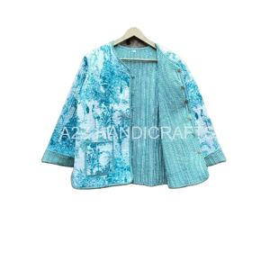 Fabrication et vente en gros de manteaux de veste matelassée vintage à bas prix nouveau style, veste matelassée en coton Boho - Product Image 6