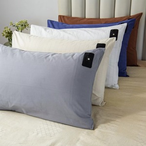 Funda de Almohada de Algodón Rectangular de Color Sólido Transpirable con Cierre de Sobre - Product Image 2