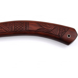 Hache en acier de Damas avec manche artisanal, pour l'extérieur, collection traditionnelle, design de présentation - Product Image 3