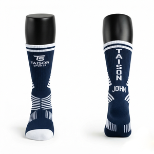 Premium 200 GSM Floorball Uniform Quick Dry Eco-Friendly Breathable Wool Spandex Navy <b>White</b> Custom Team Logo - Product Image 1