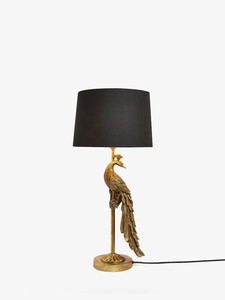 Lampe de table moderne en aluminium avec sculpture d'oiseau au design paon de luxe, décoration d'intérieur sur le thème de la faune, pièce maîtresse - Product Image 5