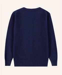 Cárdigan Clásico Personalizable para Niña, Cuello Redondo, Botones, Manga Larga, Tejido Sólido, Suéter Informal para la Escuela, Lavable a Máquina - Product Image 1