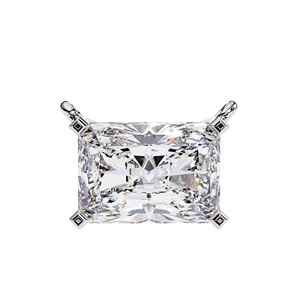 Pendentif unisexe en diamant de laboratoire taille radiant couleur E en or massif disponible en 10K, 14K et 18K pour bijoux fins, mariages et cadeaux - Product Image 2