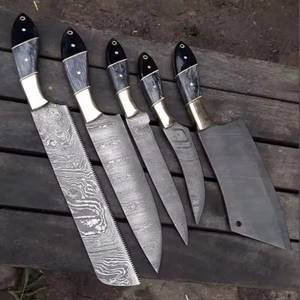 Ensemble de couteaux de cuisine en acier Damas de qualité supérieure Pak Enterprises, couteaux de chef professionnels faits à la main, couteau à découper, manche en bois de noyer, 8 pouces - Product Image 3
