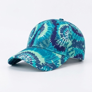 Gorras de Béisbol Personalizadas, Suaves, Sin Estructura, con Estampado Tie-Dye, Estilo Europeo Americano, con Letras de Leopardo y Patrones de Frutas - Product Image 6