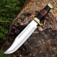 Couteau Bowie à lame fixe en acier au carbone de qualité DIY, modèle Crocodile Dundee UA Supplies, pour la chasse et la survie en extérieur, 18 pouces