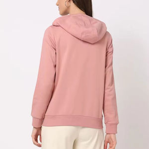 Sudadera con capucha y cremallera completa con logotipo personalizado para hombre, chaqueta informal de forro polar con bolsillos canguro y puños acanalados - Product Image 3