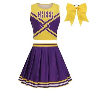Ensemble d'uniformes de cheerleading personnalisés OEM pour femmes et filles, tenue de cheerleading, jupe et haut en tissu extensible, vêtements d'équipe - Product Image 5