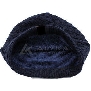 Custom Logo Unisex Adult Knitted 100% <b>Wool</b> <b>Beanie</b> <b>Hat</b> Soft Warm Folded Cuff Adjustable - Product Image 5