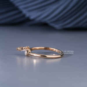 Anillo de Oro Amarillo de 14 Quilates con Diamantes Cultivados en Laboratorio de Múltiples Formas, Anillo de Lujo para Mujer con 3 Piedras de Corte Baguette, Marquise y Redondo, Calidad EF - Product Image 5