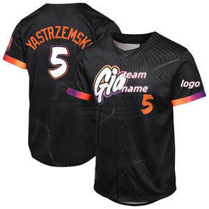 Maillot de baseball/softball personnalisé des Giants de San Francisco, court, uni, en mesh, uniforme USA, fabriqué en polyester, matière par sublimation, séchage rapide - Product Image 3