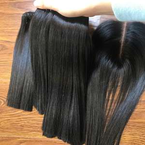 Extensions de cheveux vierges bruts vietnamiens de haute qualité 100g, mèches lisses et pour tissage Genius pour toutes les couleurs de teinture - Product Image 5