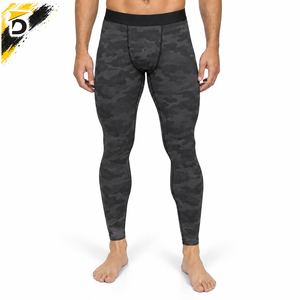 Leggings de compression camouflage pleine longueur pour hommes de qualité supérieure, très demandés, avec taille élastique en Spandex et Polyester, pantalon de sport - Product Image 1