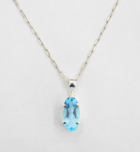 Colgante de Topacio Azul Natural al por Mayor, Plata de Ley, Joyería de Piedras Preciosas Hecha a Mano, Fabricante JAIPUR SILVER - Product Image 1