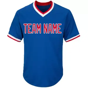 Maillot de baseball personnalisé en polyester pour hommes, style vintage, broderie en mesh, sublimation, vente en gros pour équipes jeunes - Product Image 1