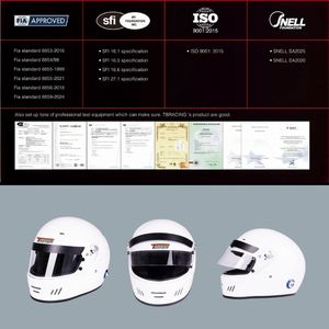 Casco de Seguridad Profesional para Carreras TBRACING de Alta Calidad, Integral, Compuesto, con Certificación Snell SA2025 y FIA, OEM, ODM, ISO 9001 - Product Image 4