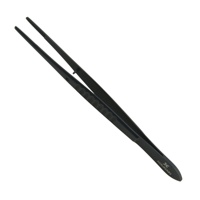 Kounain-Mini pince de service en acier inoxydable, pince à épiler droite dentelée, poignée antidérapante, revêtement PTFE, ustensile à usage général, 12cm