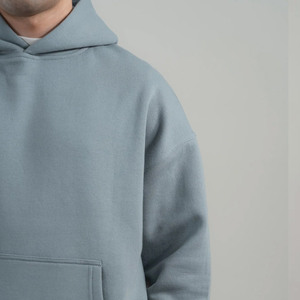 Sudadera con Capucha Extra Grande para Hombre, de Felpa, Color Sólido, con Bolsillo, Informal, para Invierno, Corte Regular, 100% Algodón, Estilo Tejido - Product Image 5