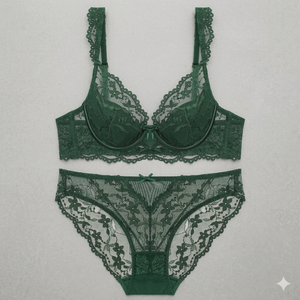 Sexy French Style Lace Bra Set for Small Chest Push Steel Ring Bikini Underwear <b>Adjusted</b> <b>Straps</b> Solid Pattern Factory Wholesale - Product Image 4