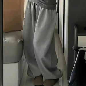 Pantalon de survêtement ample pour femme Y2K, pantalon long ample à taille haute avec cordon de serrage et poches, pantalon de jogging décontracté surdimensionné pour femme - Product Image 4