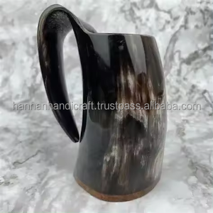 Coupe à boire en corne de Viking créative en verre borosilicate de haute qualité / Tasse à bière en forme de corne de vache - Product Image 2