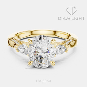 Bague de fiançailles en or blanc 14 carats avec diamant de laboratoire de 1,77 carat, coupe ovale, bague de mariée, certifiée IGI, bijoux fins, cadeau pour femme - Product Image 5