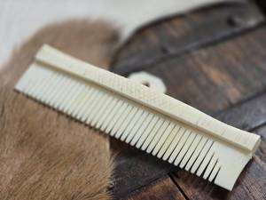 Viking Bone Comb: Handmade Medieval Hair Comb - Product Image 1