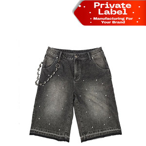 Shorts de Mezclilla para Hombre con Costuras Premium, Shorts de Jean de Alta Calidad, Cintura Elástica Ajustable, Ajuste Cómodo - Product Image 1