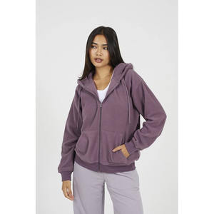 Sweat à capuche surdimensionné pour femme, en molleton 100% coton, poids lourd 340 grammes, respirant, hiver, broderie personnalisée, logo sur le devant, personnalisable - Product Image 1