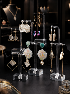 Meilleures ventes : Présentoir à bijoux en acrylique transparent pour boucles d'oreilles, options multi-matériaux, portable et personnalisable pour vitrine de magasin de détail - Product Image 4