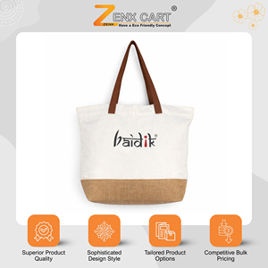 Exportador mundial que vende bolsas de compras de lona de 310 GSM, bolsas de yute laminadas de gran tamaño para la playa de 15 x 14 pulgadas, procedentes de la India, a bajo precio. - Product Image 2