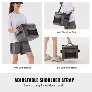 Borsa Termica Morbida Portatile Leggera da 24 Lattine, Impermeabile con Cerniera Antifuoriuscita per Conservare Bevande, Isolamento Termico - Product Image 5